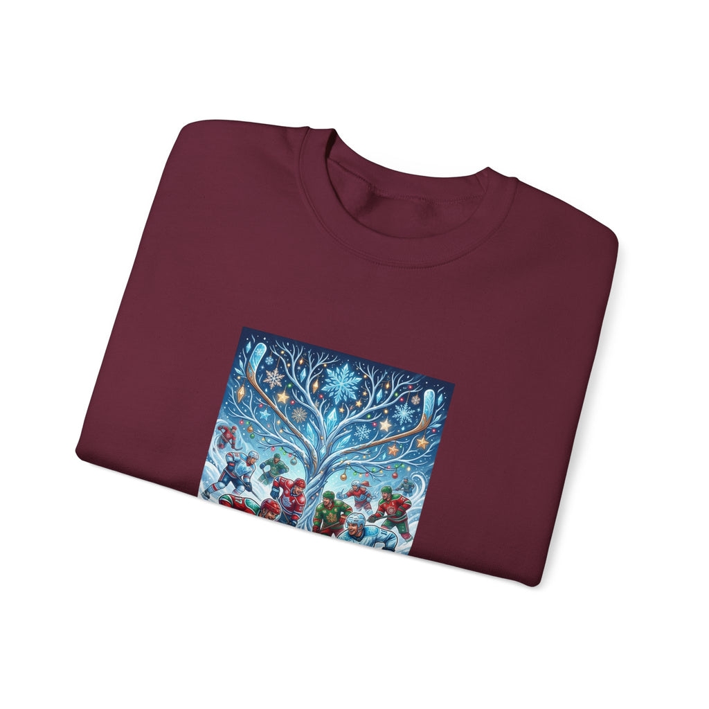 Holiday Snow Skate Crewneck Sweatshirt — Vintage Winter Ice Skaters Graphic