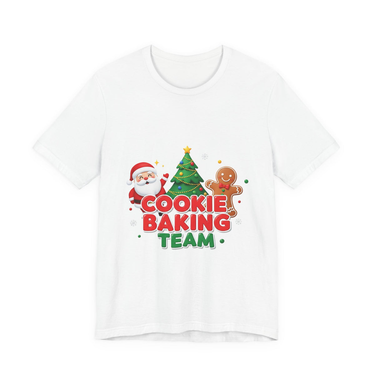 Cookie Baking Team T-Shirt — Christmas Santa & Gingerbread Holiday Tee