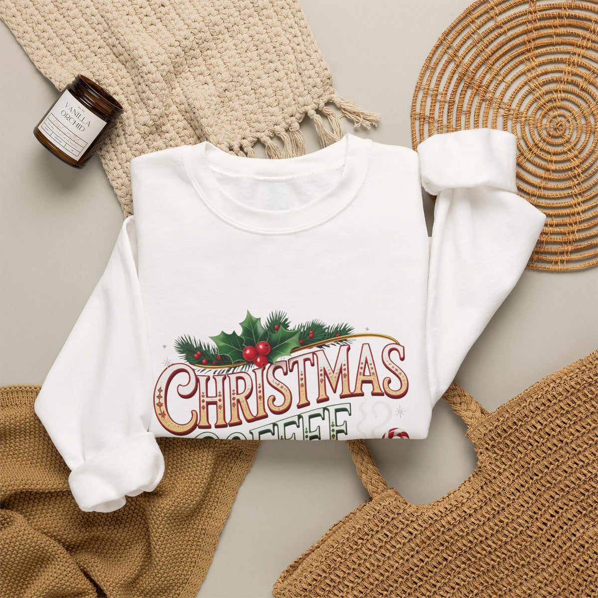 Christmas Coffee Club Sweatshirt — Cozy Holiday Crewneck for Coffee Lovers