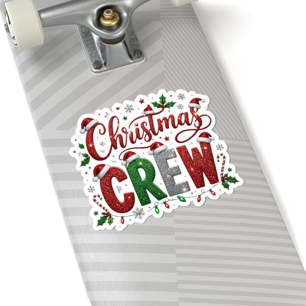 Christmas Crew Sticker — Festive Kiss-Cut Holiday Decal