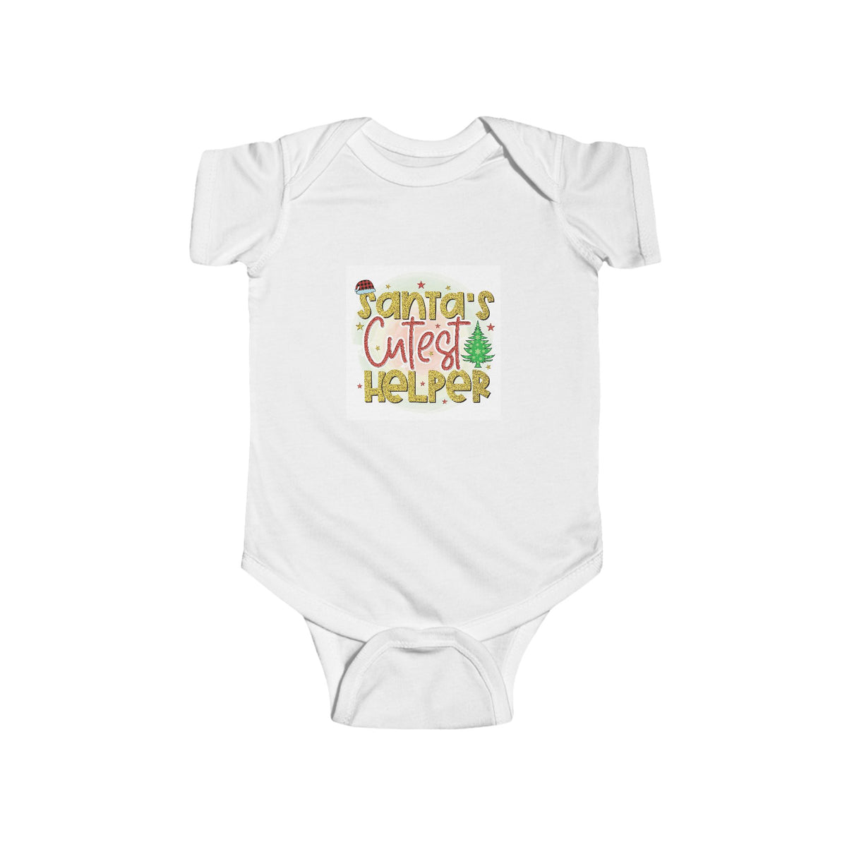 Baby Bodysuit – "Santa’s Cutest Helper" Christmas Infant Onesie