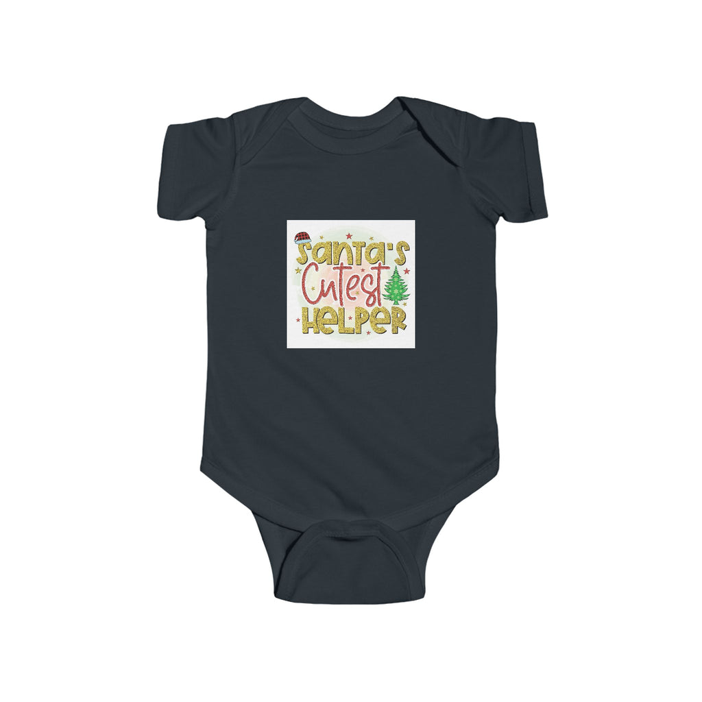 Baby Bodysuit – "Santa’s Cutest Helper" Christmas Infant Onesie