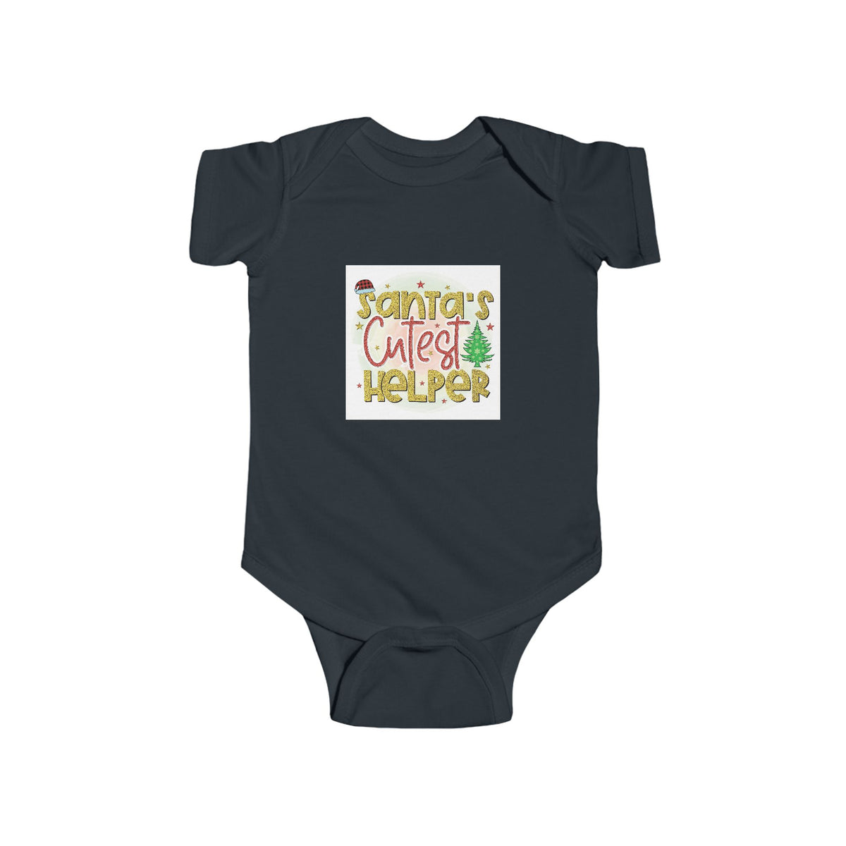 Baby Bodysuit – "Santa’s Cutest Helper" Christmas Infant Onesie