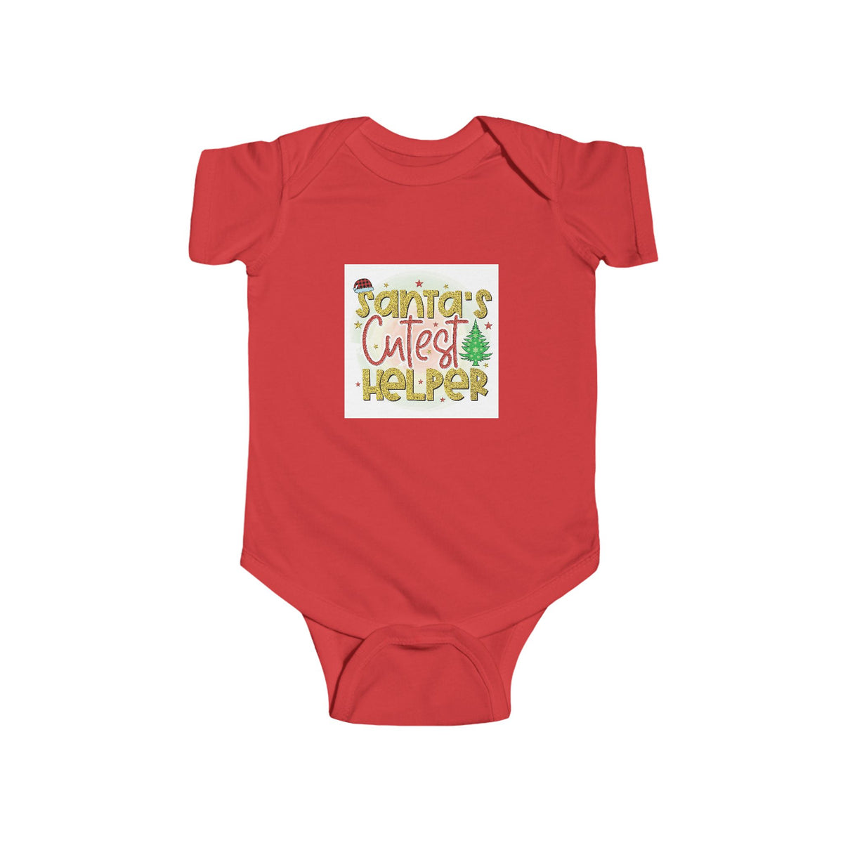 Baby Bodysuit – "Santa’s Cutest Helper" Christmas Infant Onesie