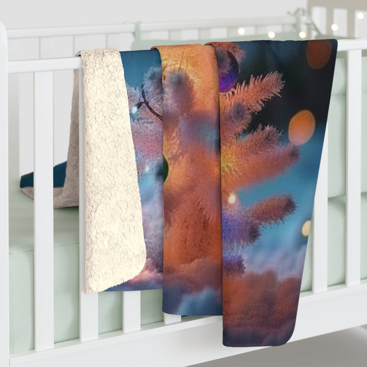 Christmas Tree Sherpa Blanket — Cozy Holiday Fleece Throw