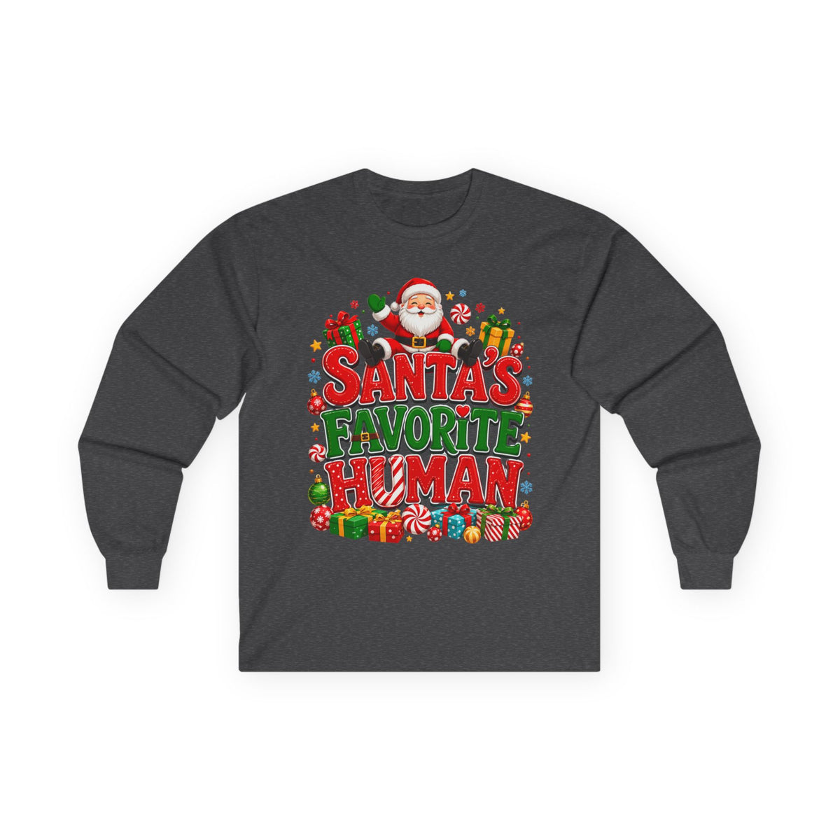 Santa's Favorite Human Long Sleeve Tee