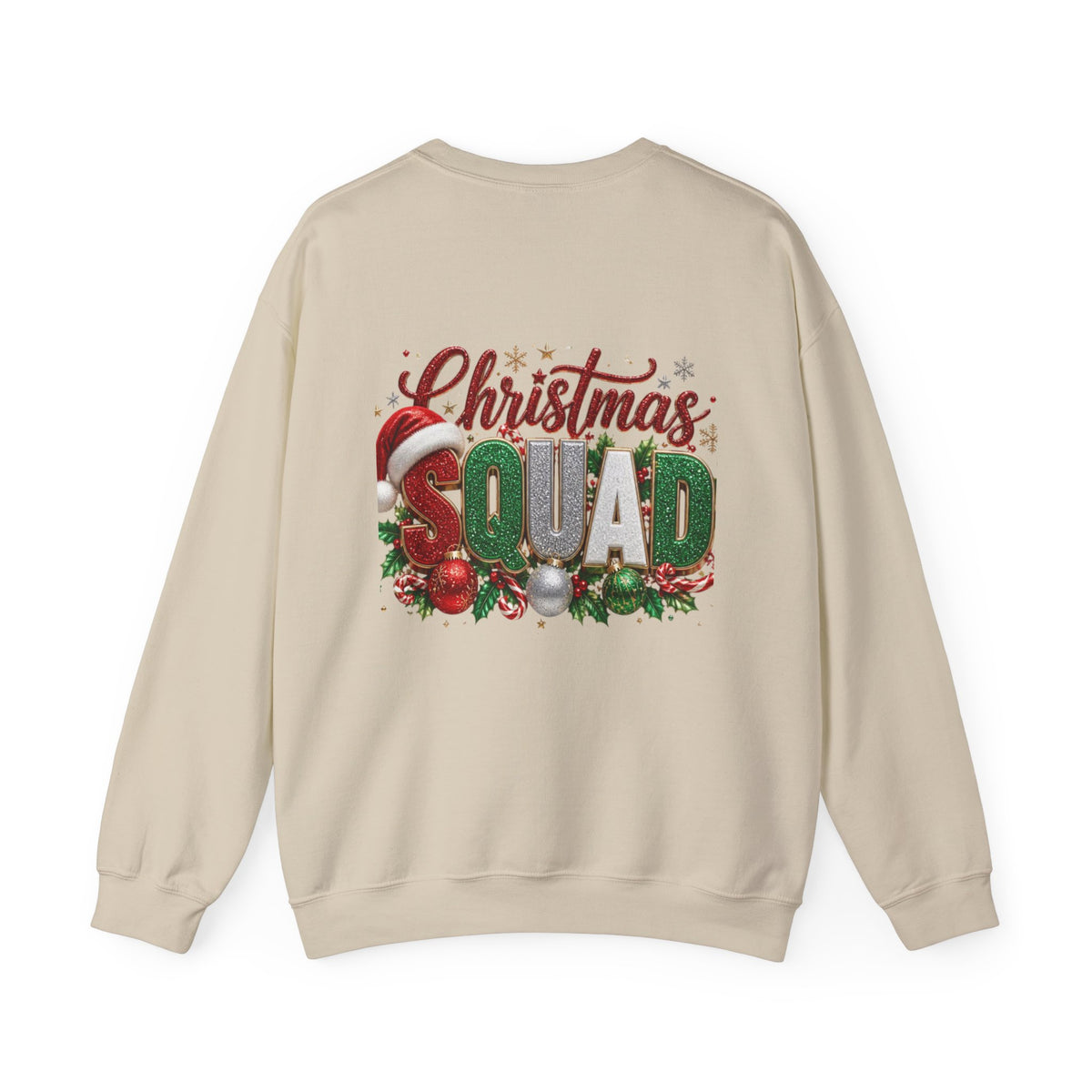 Christmas Squad Crewneck Sweatshirt — Festive Holiday Graphic Pullover