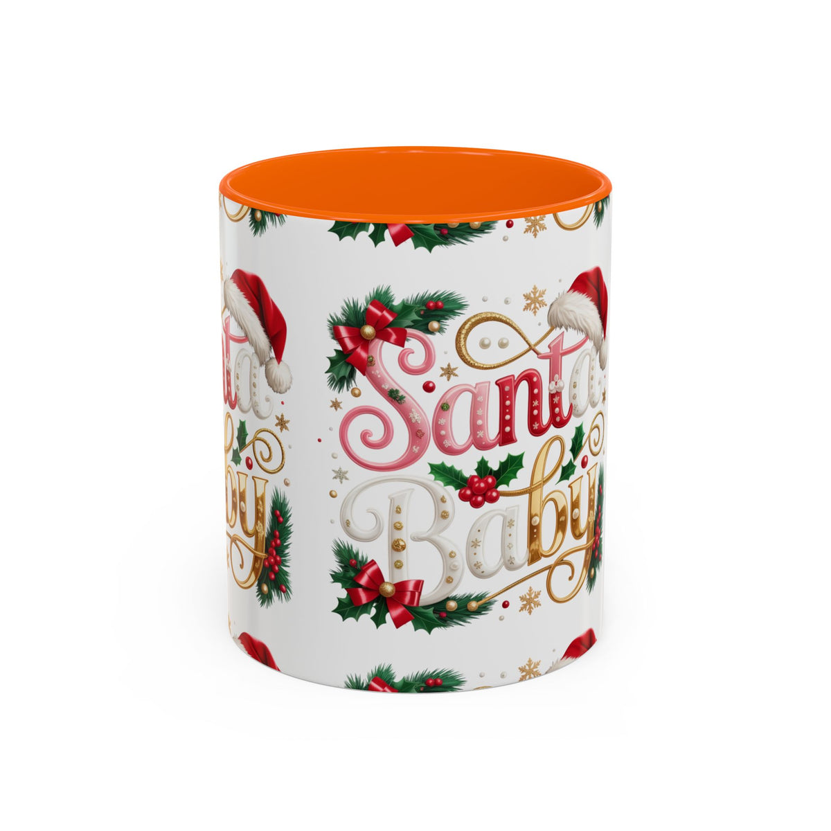 Santa Baby Christmas Accent Mug – Festive Holiday Coffee Cup (11/15oz)