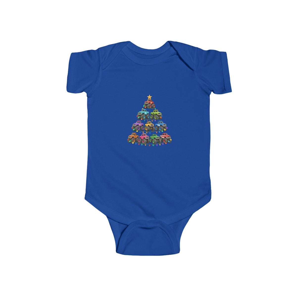 Baby Bodysuit — Colorful Floral Christmas Tree Infant Onesie