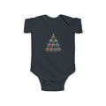 Baby Bodysuit — Colorful Floral Christmas Tree Infant Onesie