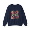 Crewneck Sweatshirt - "Candy Cane Wishes" Festive Holiday Sweater