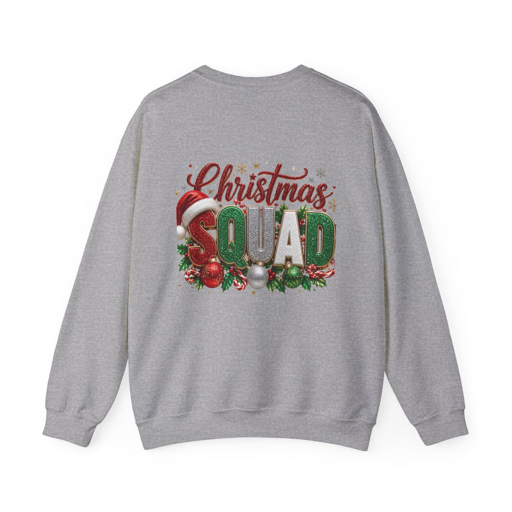 Christmas Squad Crewneck Sweatshirt — Festive Holiday Graphic Pullover