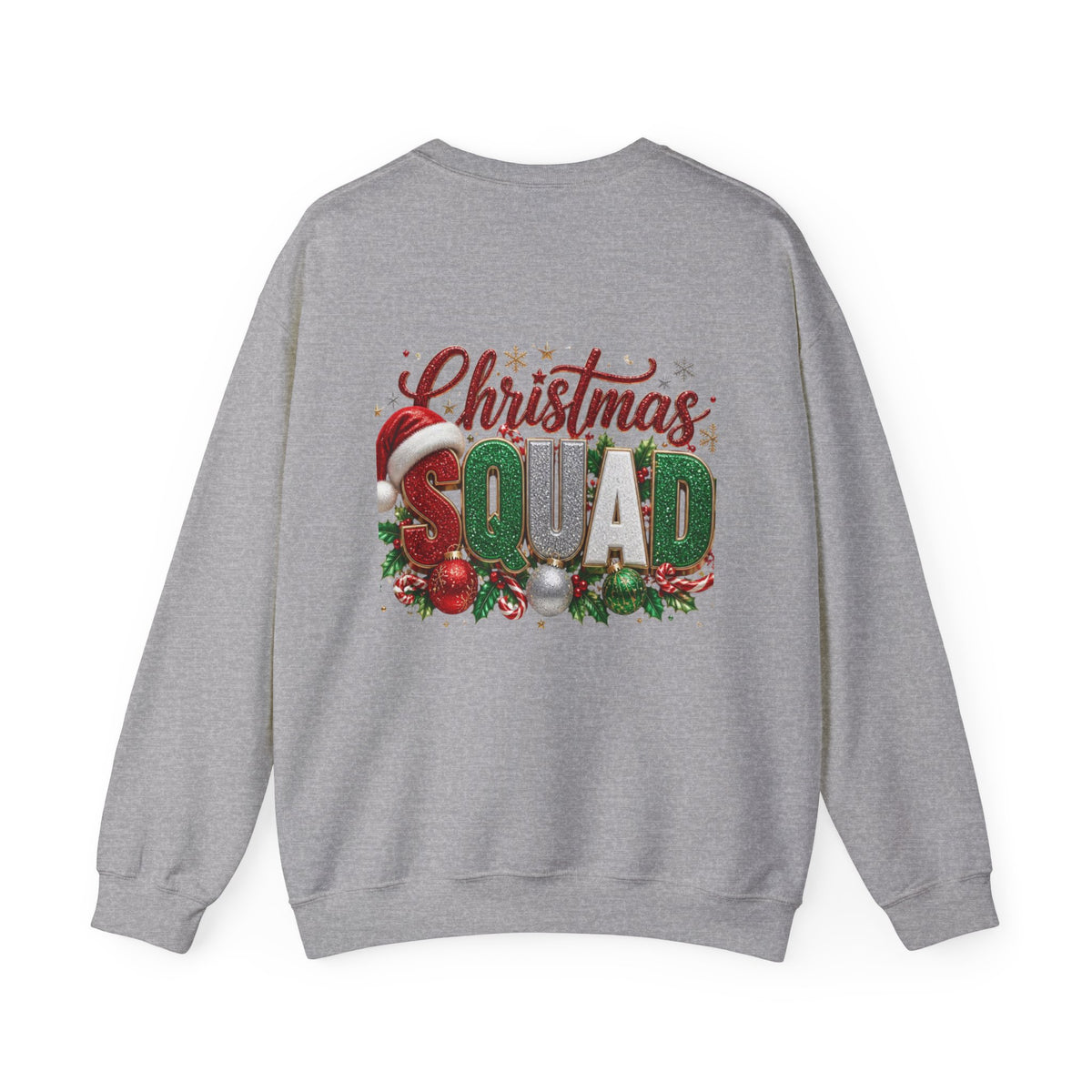 Christmas Squad Crewneck Sweatshirt — Festive Holiday Graphic Pullover