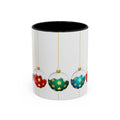 Holiday Ornament Accent Coffee Mug — Festive Christmas Baubles (11/15oz)