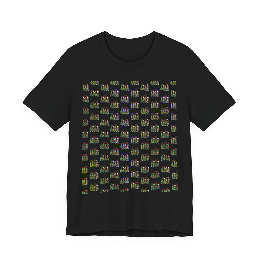 Binocular Pattern T‑Shirt — Retro Explorer Optics Graphic Tee