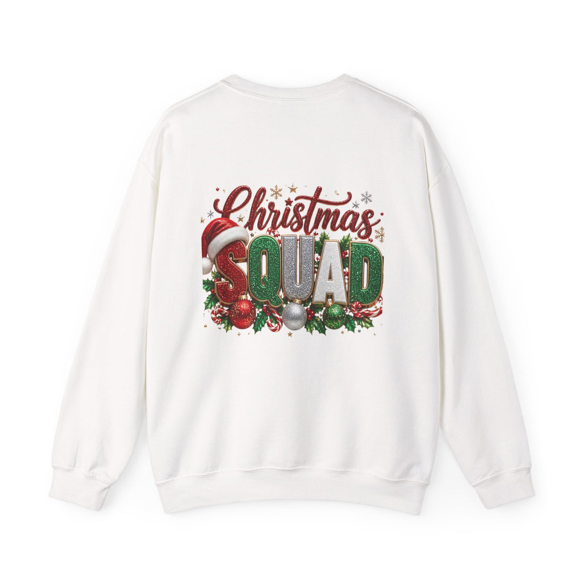 Christmas Squad Crewneck Sweatshirt — Festive Holiday Graphic Pullover