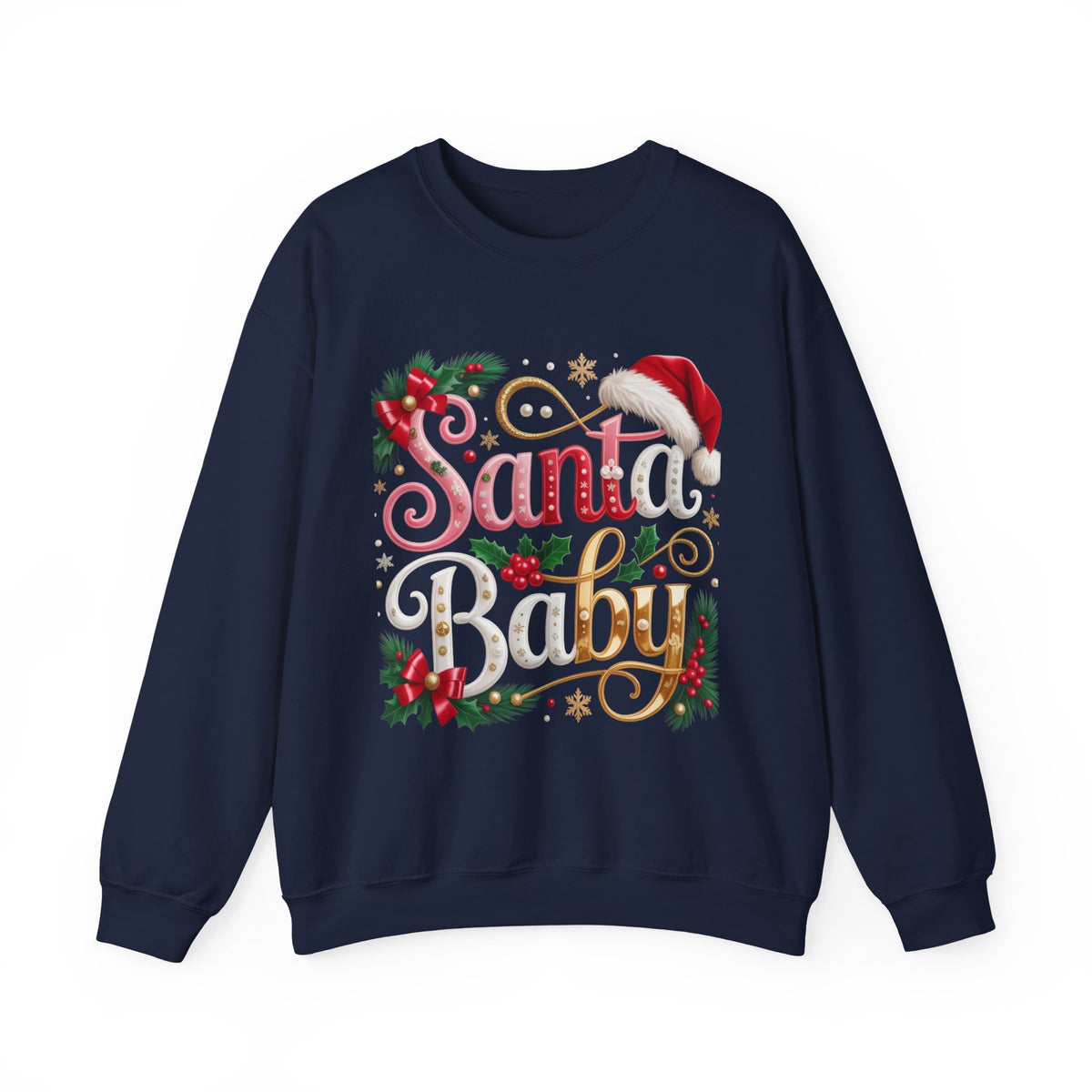 Sweatshirt — "Santa Baby" Christmas Crewneck Sweatshirt