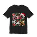 Santa Baby Christmas T-Shirt – Festive Holiday Tee with Santa Hat & Holly