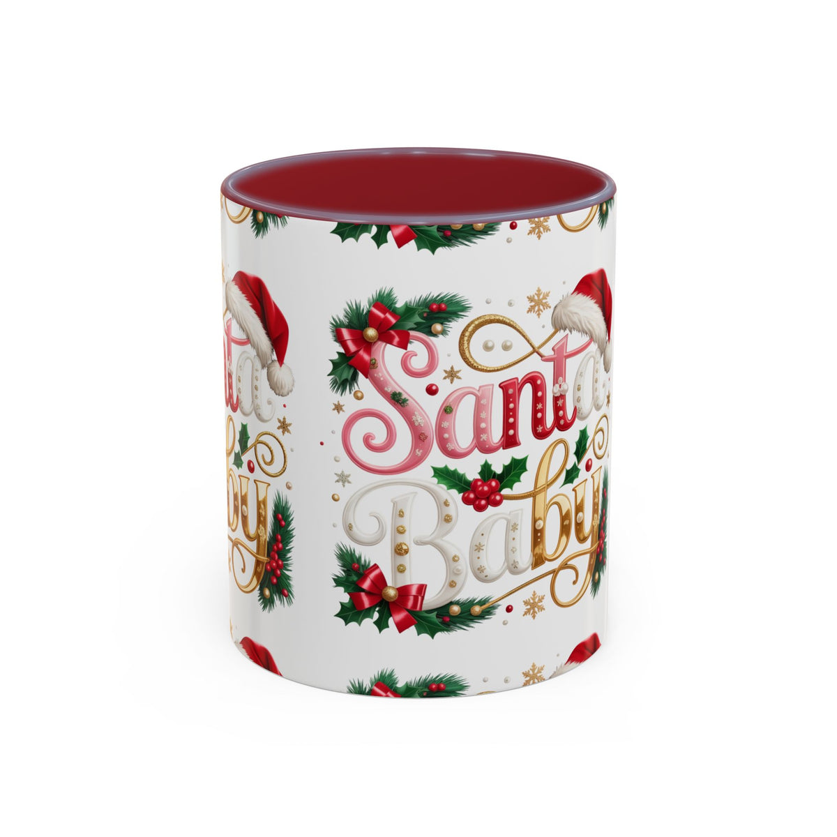 Santa Baby Christmas Accent Mug – Festive Holiday Coffee Cup (11/15oz)