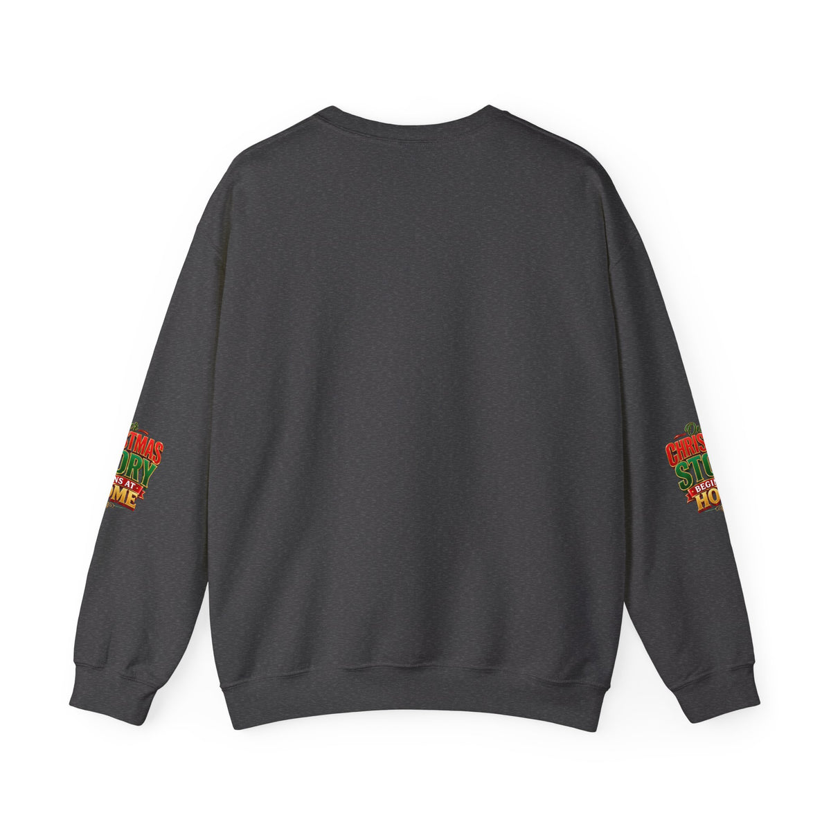 Christmas Love Crewneck Sweatshirt — "Home Is Filled With Christmas Love" Holiday Sweater