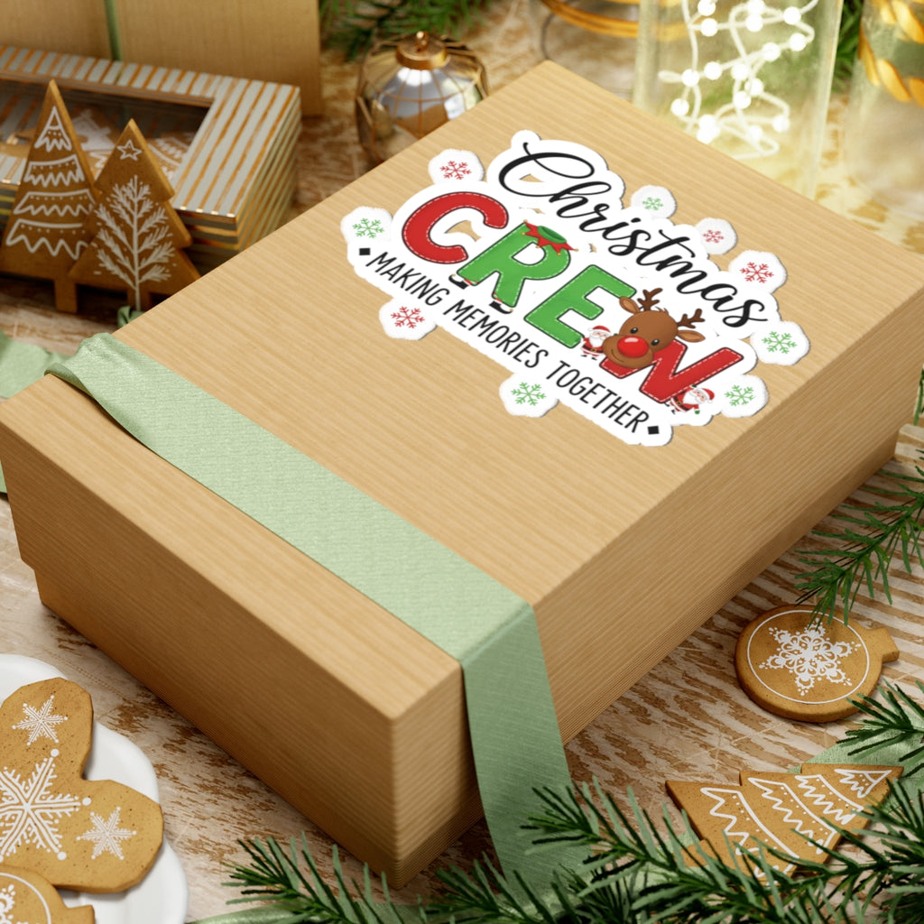 Christmas Crew Sticker — "Making Memories Together" Holiday Kiss-Cut Sticker