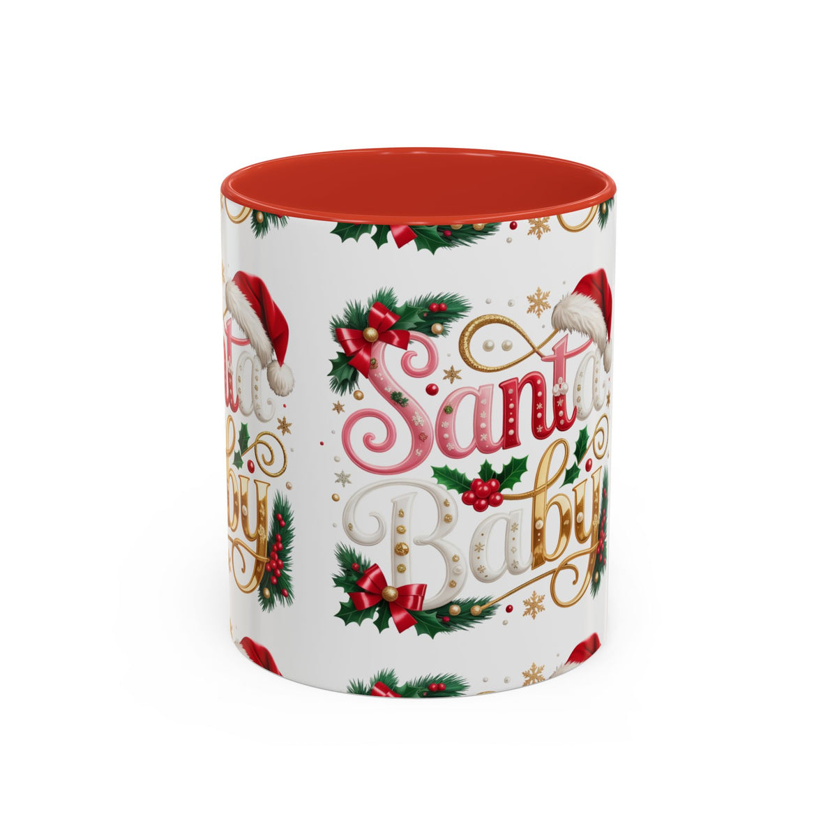 Santa Baby Christmas Accent Mug – Festive Holiday Coffee Cup (11/15oz)