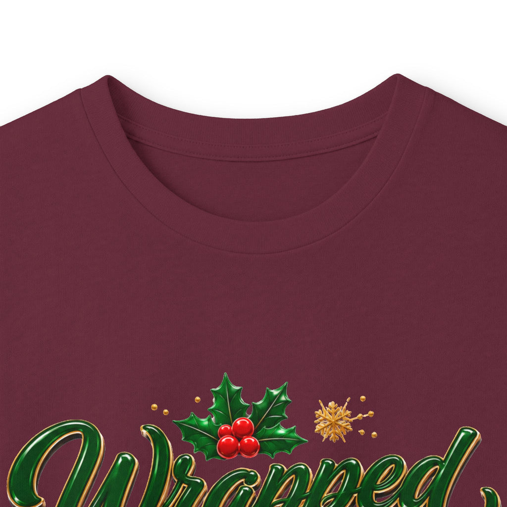 Long Sleeve Tee — "Wrapped in Christmas Love" Holiday Graphic Shirt