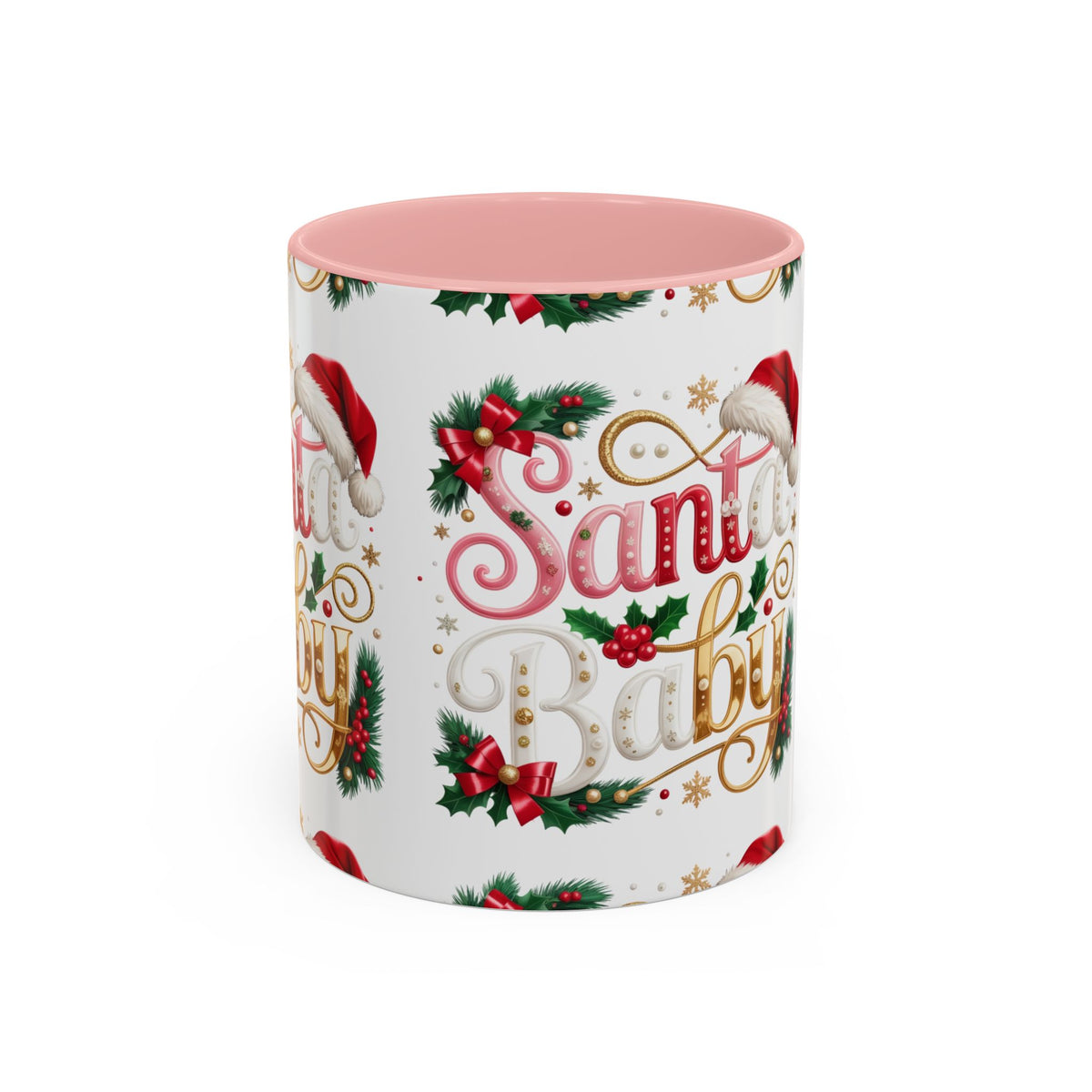 Santa Baby Christmas Accent Mug – Festive Holiday Coffee Cup (11/15oz)