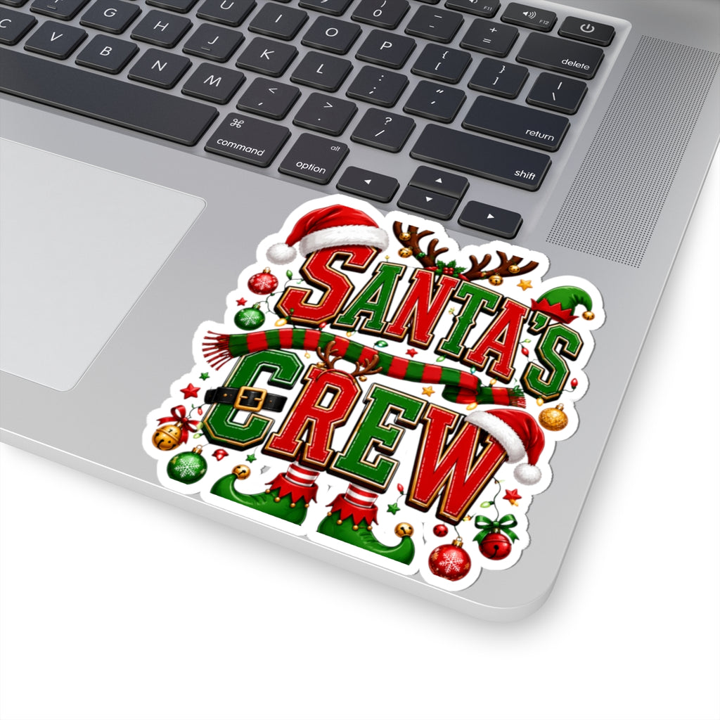 Santa’s Crew Christmas Sticker — Festive Kiss-Cut Holiday Decal