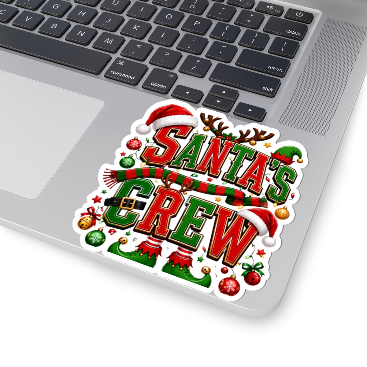 Santa’s Crew Christmas Sticker — Festive Kiss-Cut Holiday Decal
