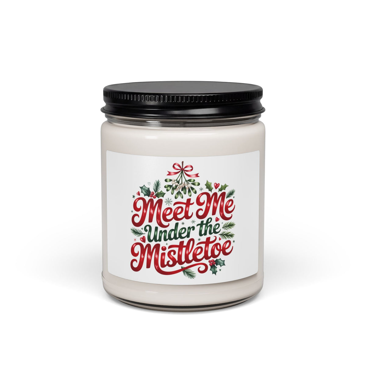 Meet Me Under the Mistletoe Scented Soy Candle — 9oz Holiday Christmas Candle