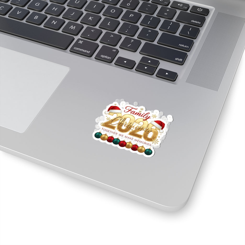 2026 Family Christmas Kiss-Cut Sticker — "Together We Make Memories" Holiday Decal