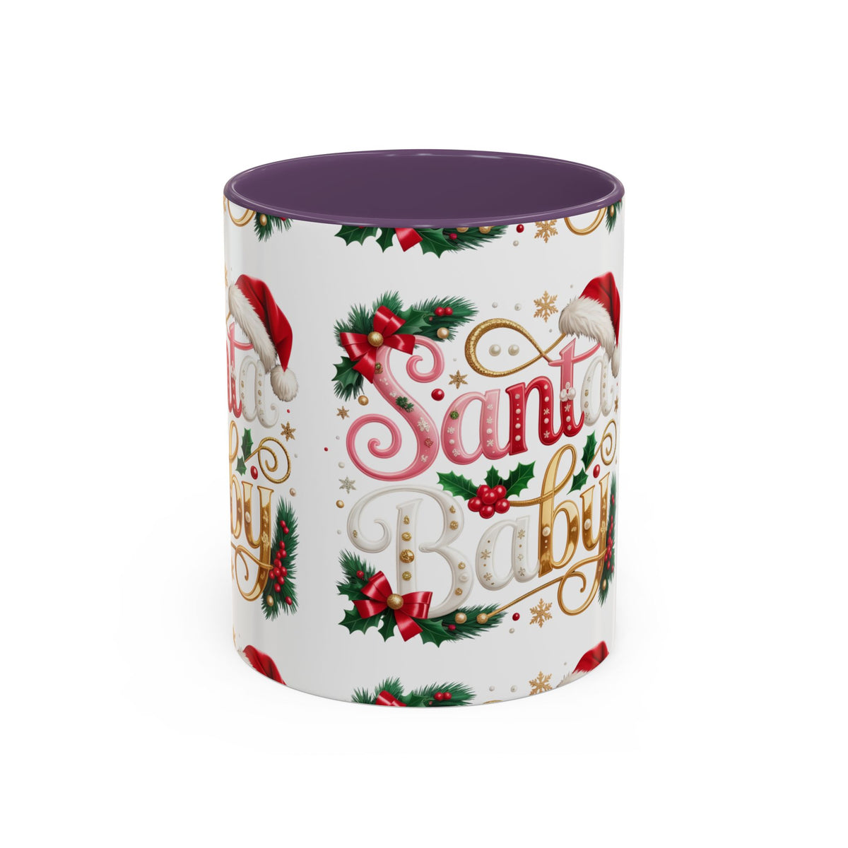 Santa Baby Christmas Accent Mug – Festive Holiday Coffee Cup (11/15oz)