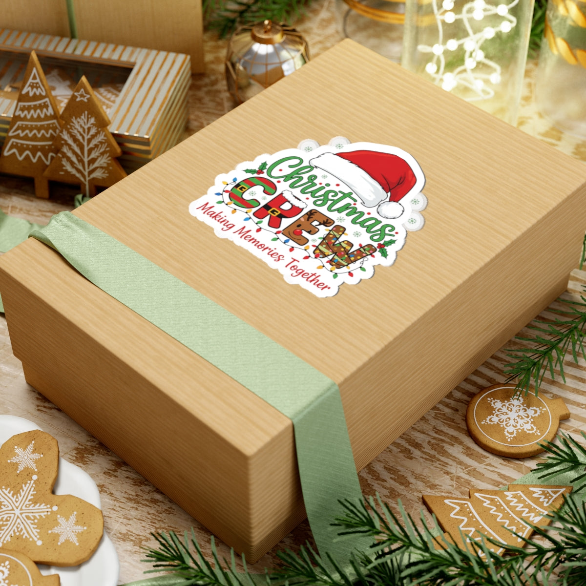 Christmas Crew Kiss-Cut Sticker — "Making Memories Together" Holiday Decal