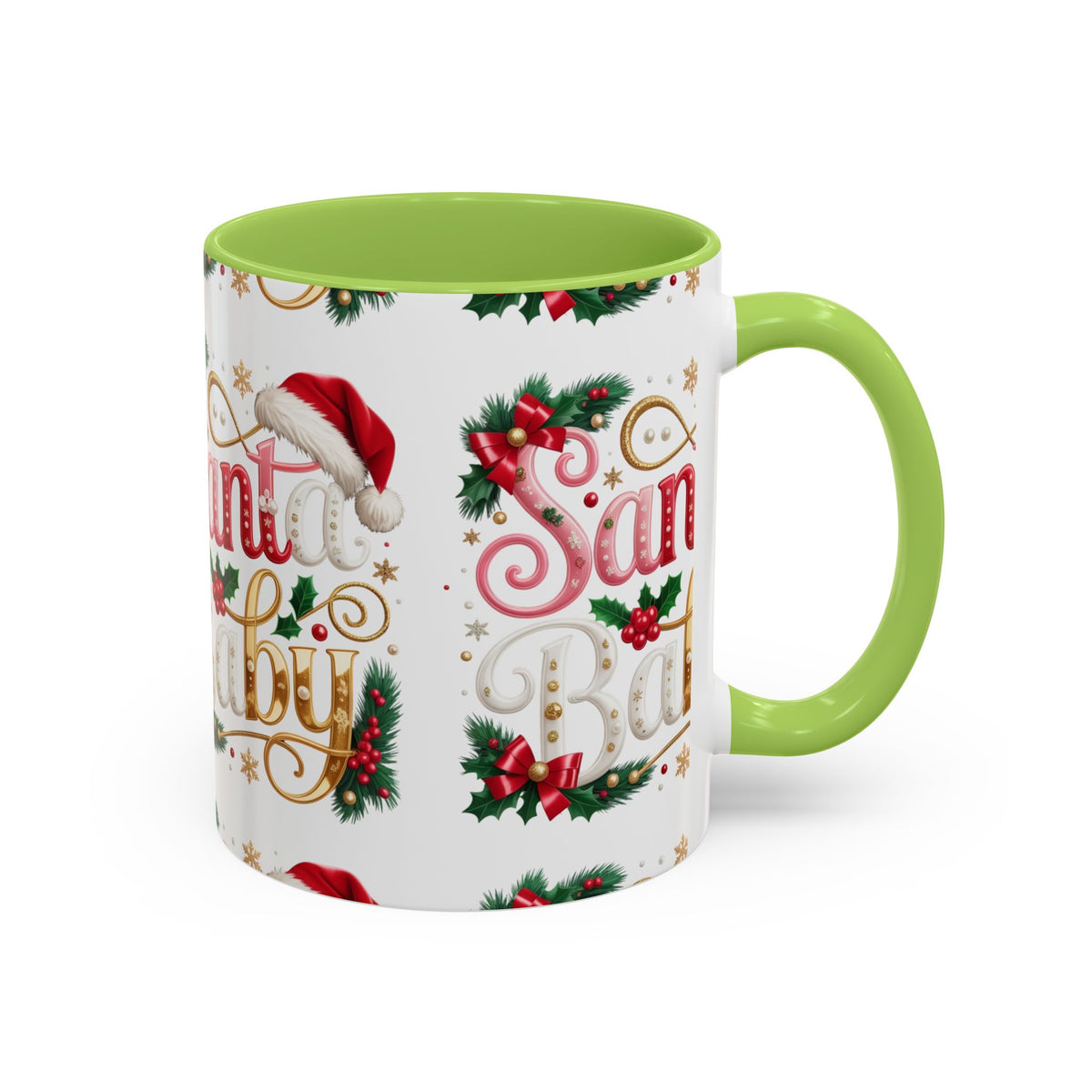 Santa Baby Christmas Accent Mug – Festive Holiday Coffee Cup (11/15oz)