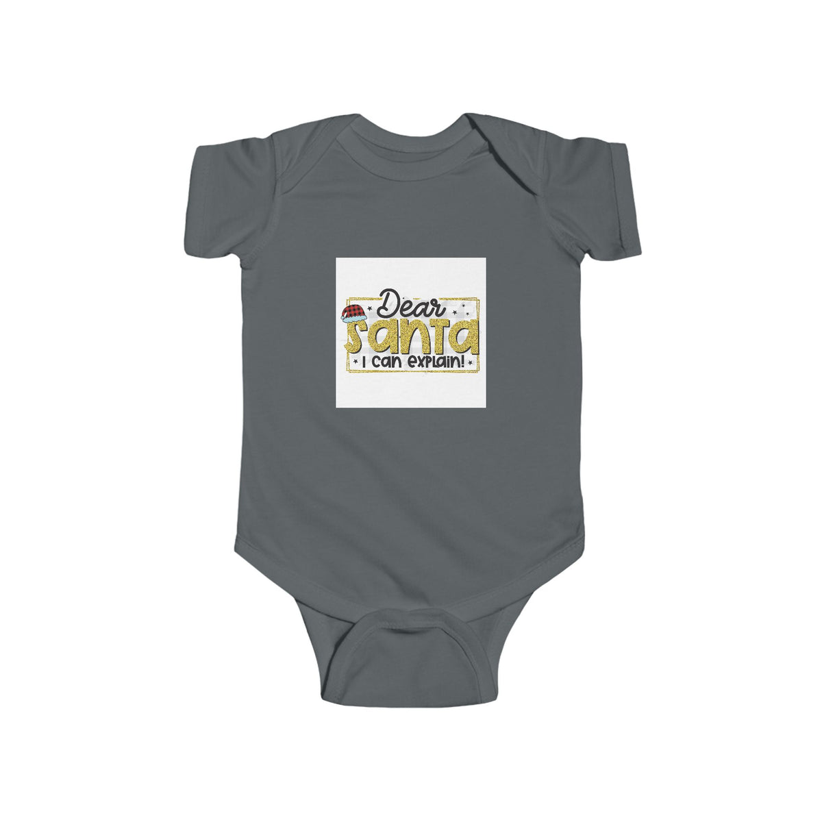 Infant Bodysuit — "Dear Santa I Can Explain" Cute Christmas Baby One-Piece