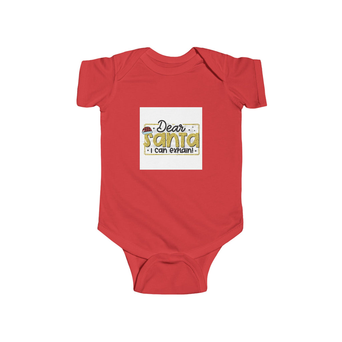 Infant Bodysuit — "Dear Santa I Can Explain" Cute Christmas Baby One-Piece