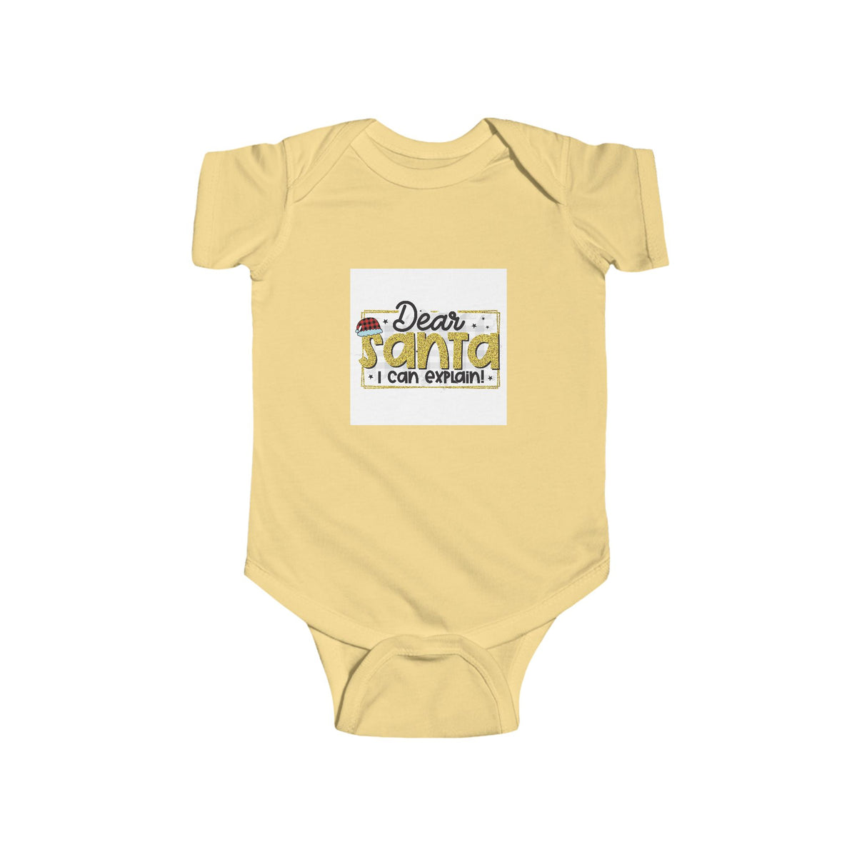 Infant Bodysuit — "Dear Santa I Can Explain" Cute Christmas Baby One-Piece