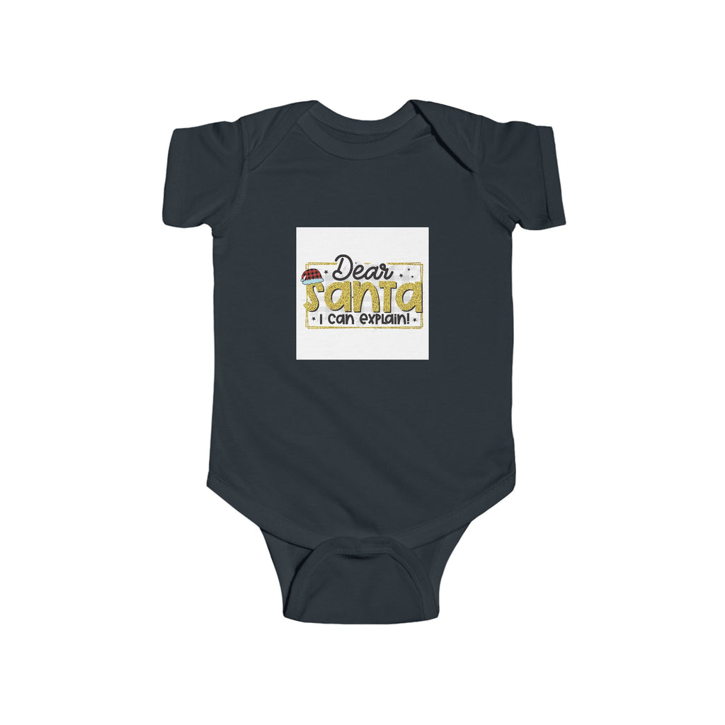 Infant Bodysuit — "Dear Santa I Can Explain" Cute Christmas Baby One-Piece