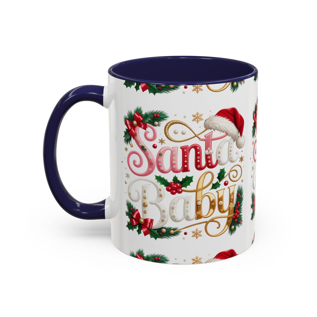 Santa Baby Christmas Accent Mug – Festive Holiday Coffee Cup (11/15oz)