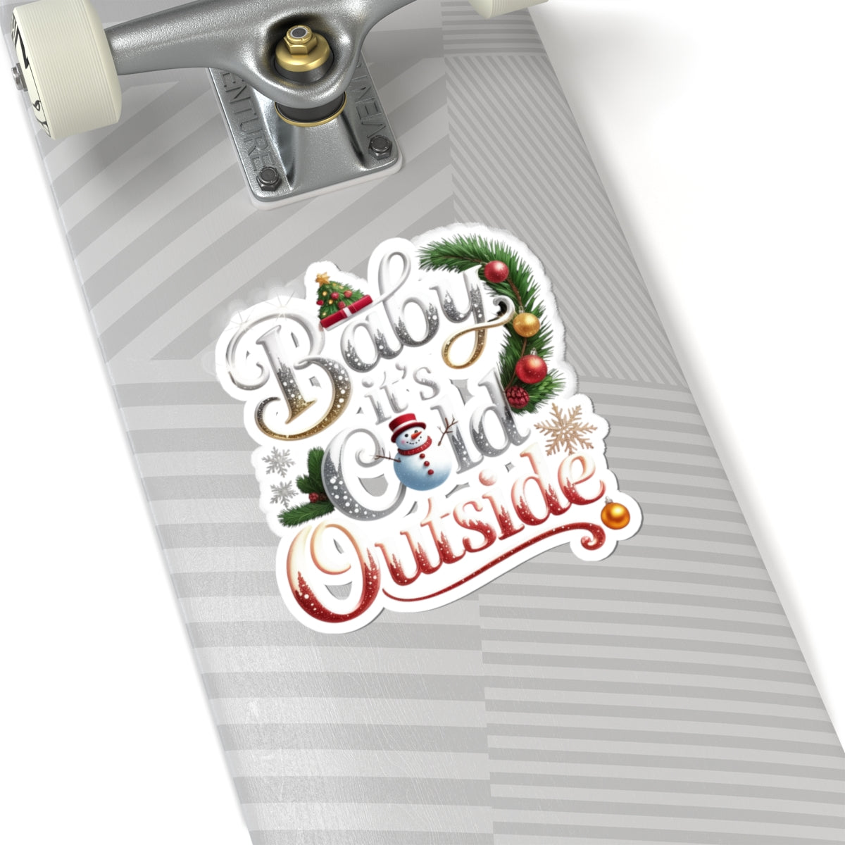 Baby It's Cold Outside Christmas Sticker — Festive Kiss-Cut Holiday Decal