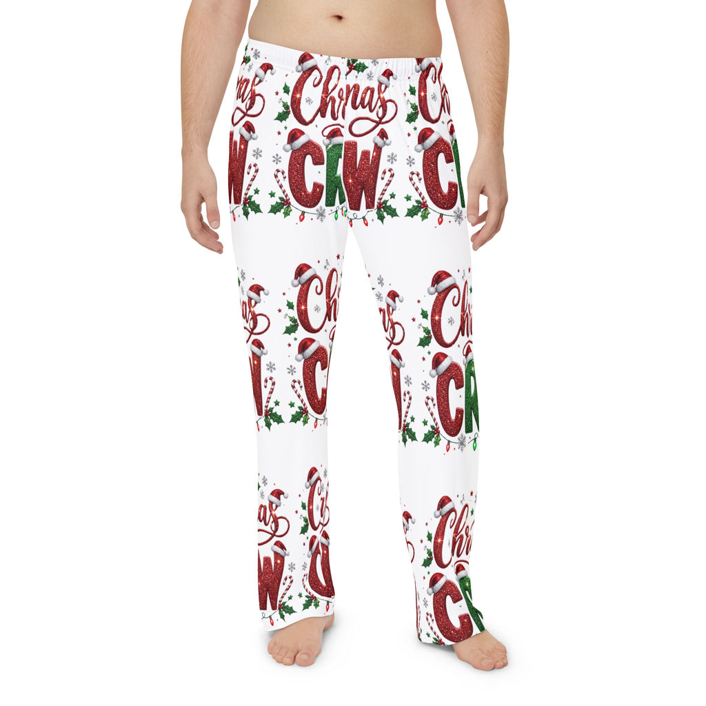 Christmas Crew Pajama Pants — Men’s Holiday Lounge Pants (All-Over Print)