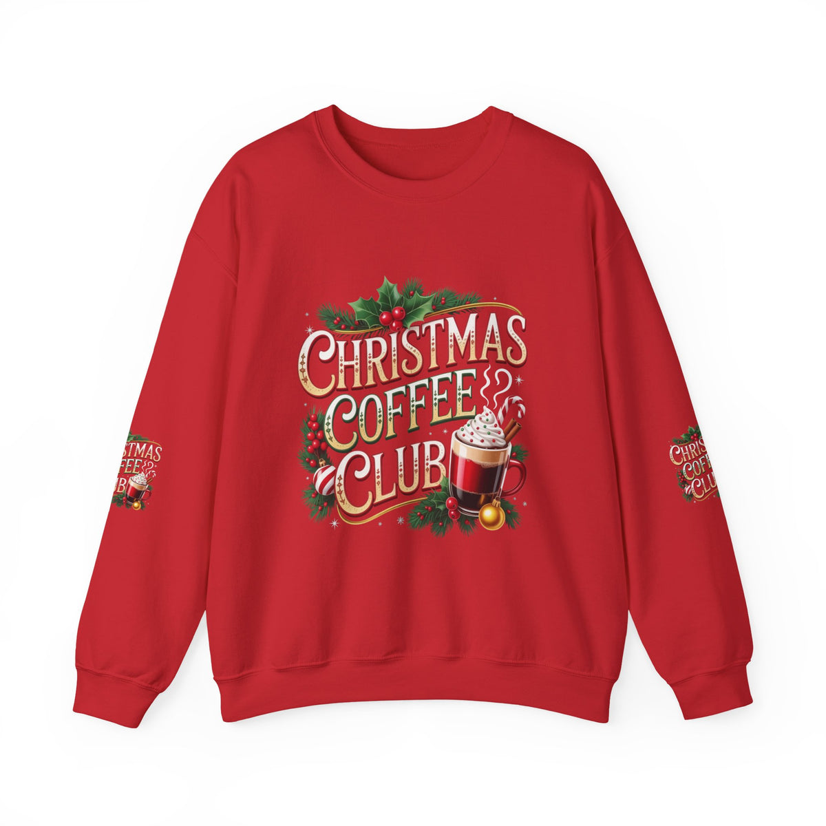 Christmas Coffee Club Sweatshirt — Cozy Holiday Crewneck for Coffee Lovers
