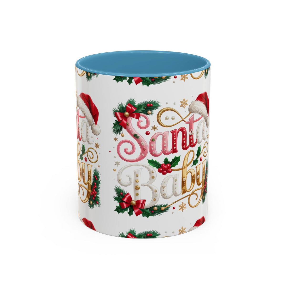 Santa Baby Christmas Accent Mug – Festive Holiday Coffee Cup (11/15oz)
