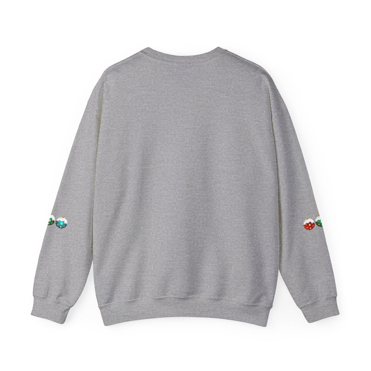Holiday Ornaments Crewneck Sweatshirt — Hanging Baubles & Stars Christmas Sweater