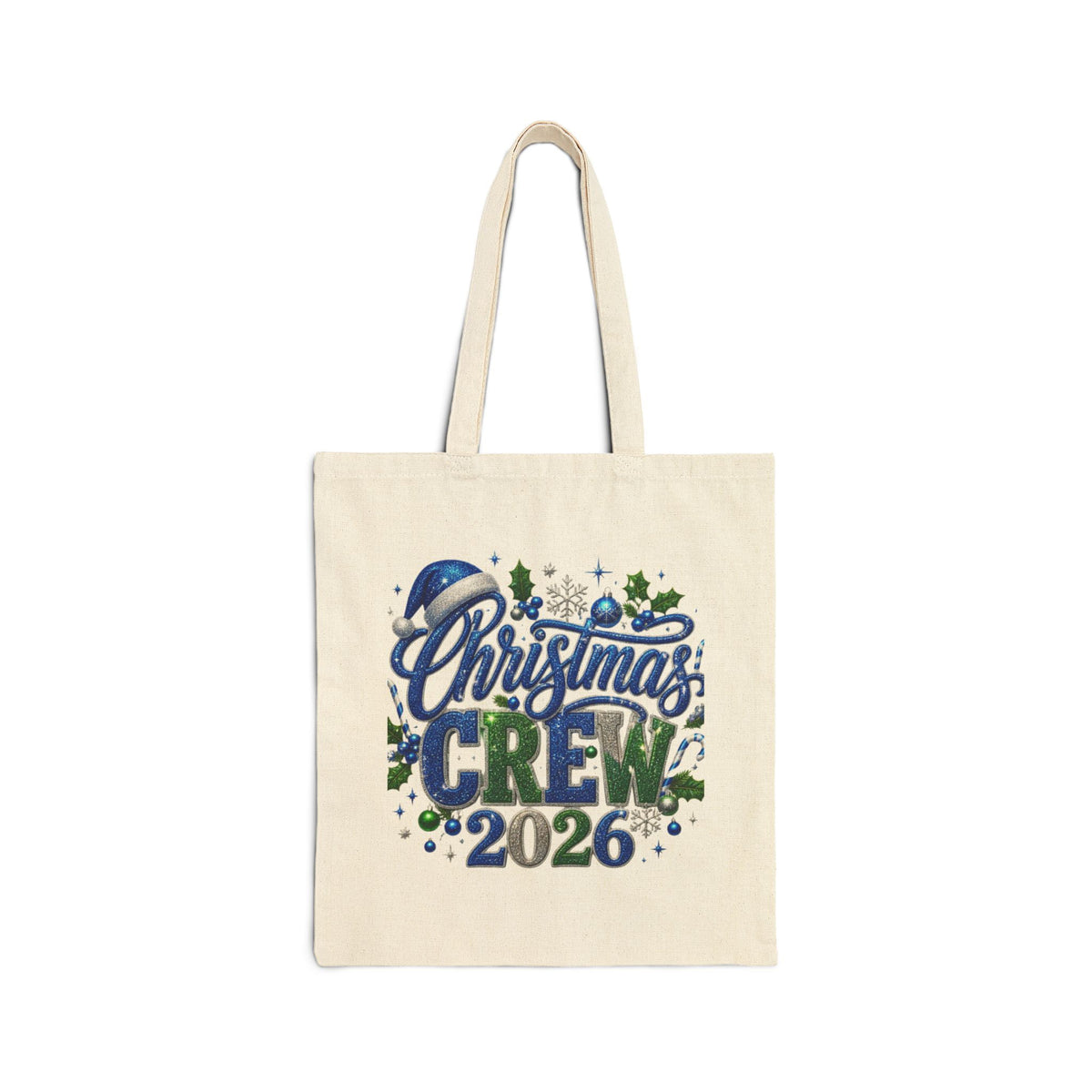 Christmas Crew 2026 Tote Bag — Holiday Canvas Gift Bag