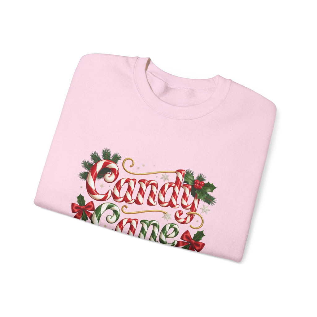 Crewneck Sweatshirt — "Candy Cane Wishes" Christmas Holiday Sweater