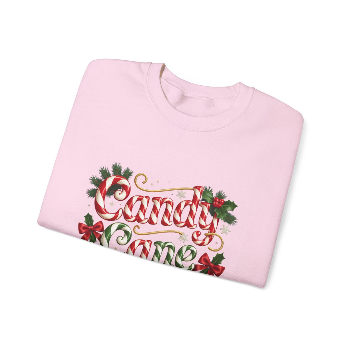 Crewneck Sweatshirt — "Candy Cane Wishes" Christmas Holiday Sweater