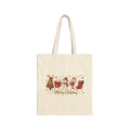 Christmas Characters Canvas Tote — Merry Christmas Holiday Market Bag