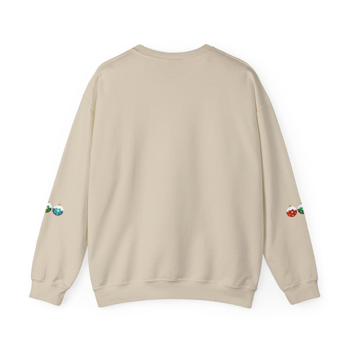 Holiday Ornaments Crewneck Sweatshirt — Hanging Baubles & Stars Christmas Sweater